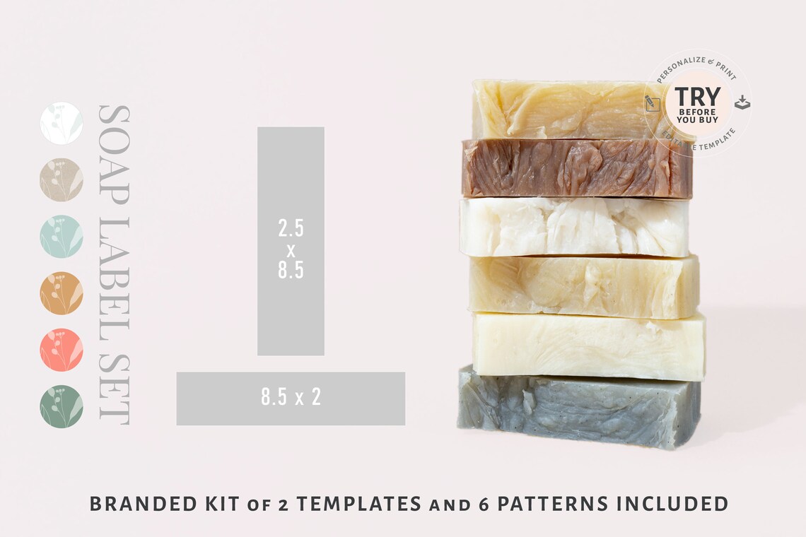 Bar Soap Label Template Printable Soap Packaging Editable Etsy