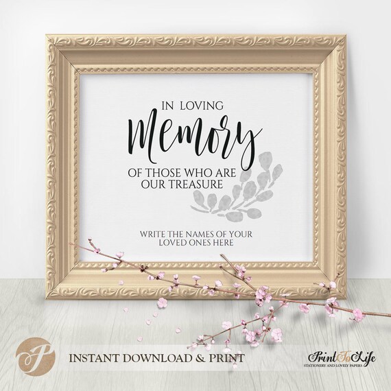 Memorial Sign Wedding Memorial In Loving Memory Sign Etsy Memorial Sign Wedding Memorial In Loving Memory Sign Etsy