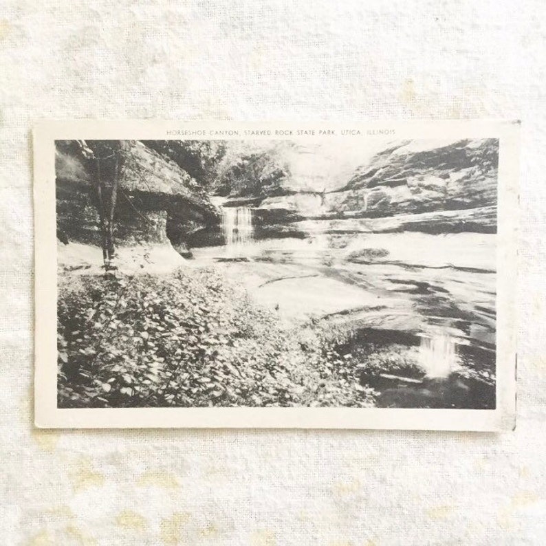 Vintage 1938 Postcard Horseshoe Canyon Starved Rock State Park Etsy