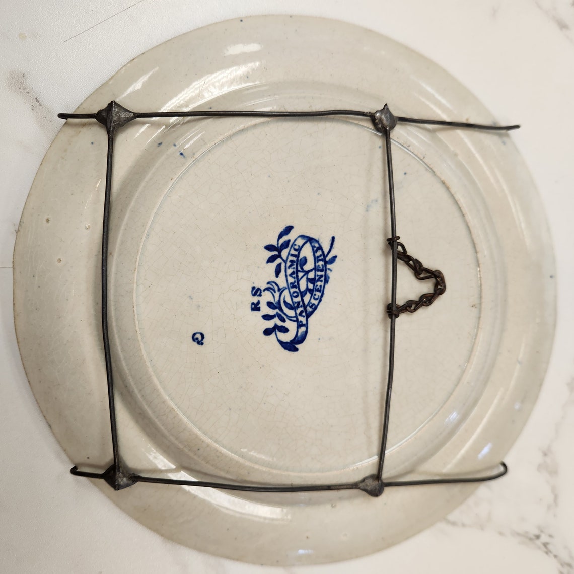 Antique Marked Flow Blue Transferware Plate - Etsy