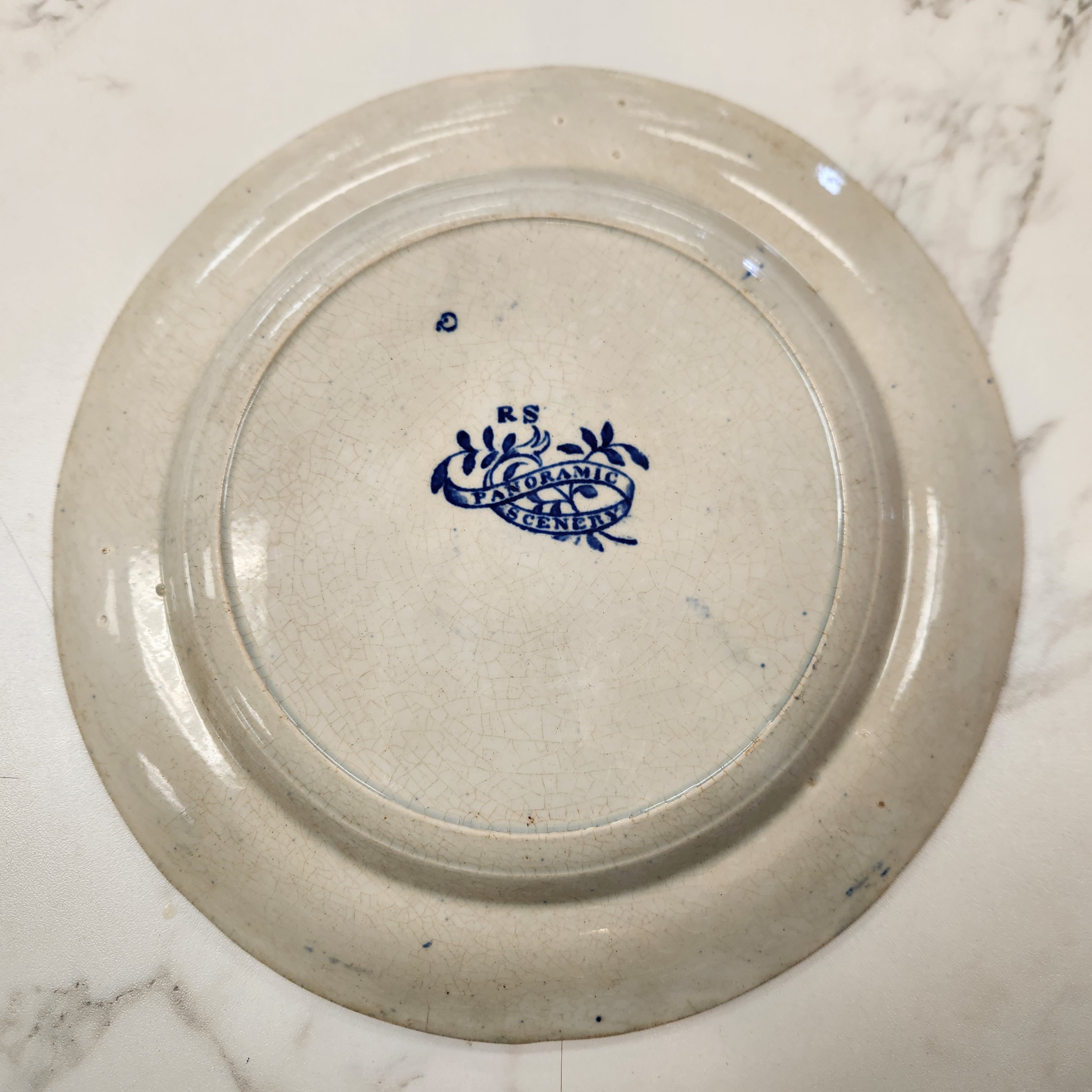 Antique Marked Flow Blue Transferware Plate - Etsy