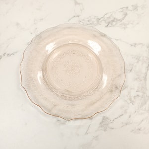 20 cm Rosa Vintage Depression Glasplatte