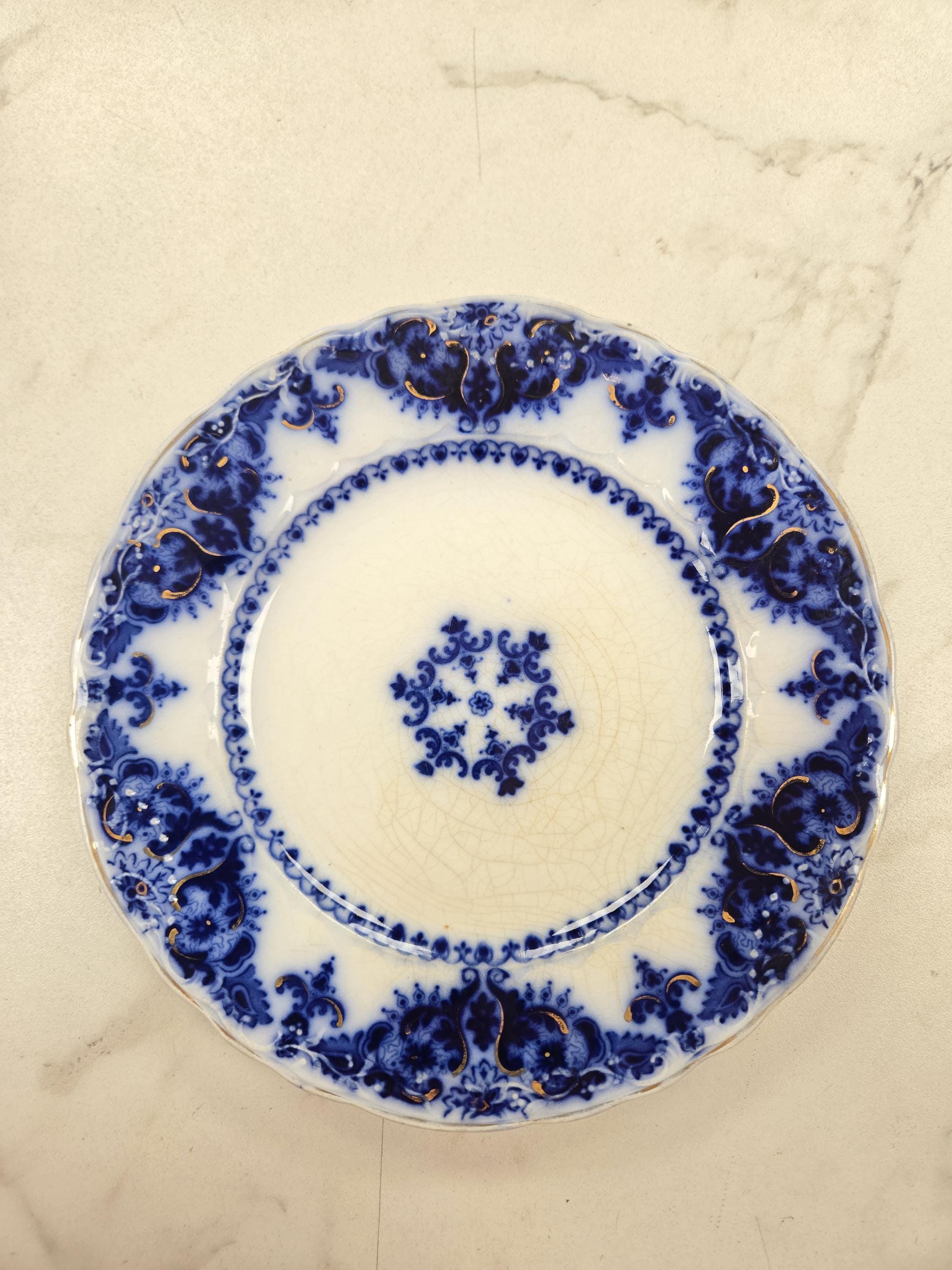 Johnson Brothers Blue Flow Plates - Etsy