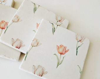 Spring Tulips | Stone Coasters