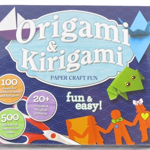 Zestaw do rękodzieła origami i kirigami Książka z zadaniami składanie papieru azjatycka orientalna sztuka geometryczna impreza rodzinna