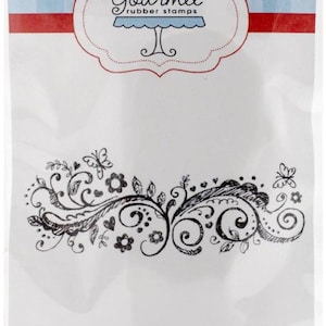 Summer Scroll Cling Rubber Stamp Gourmet carta stazionaria carta partito partito bordo firma invito etichetta