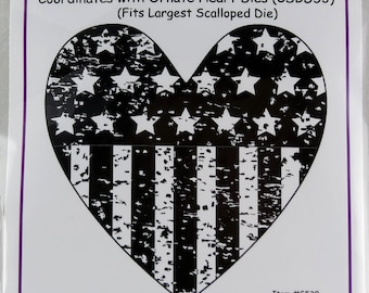 Stars Stripes Heart Cling Rubber Stamp Our Daily Bread NEW patriotic usa flag art summer military love scrapbook card party fourth
