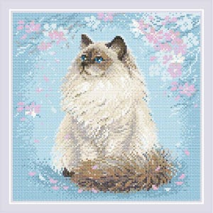 Meow Zen Diamond Mosaic Kit Riolis dotz craft paint himalayan persian cat cherry