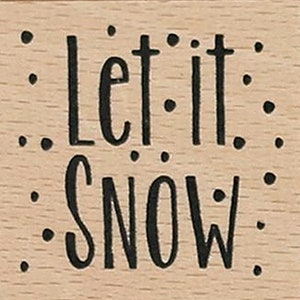 Let It Snow Wood Mounted Rubber Stamp Dovecraft holiday winter christmas