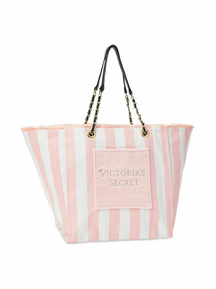 Buy the Victoria Secret Pink Striped Women's Tote Bag