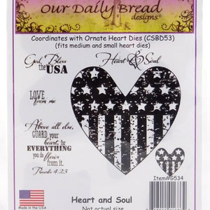 Herz & Seele Cling Stamp Collection Our Daily Bread NEW usa Patriot Flagge Amerika Urlaub Tag Einladung Party Stern Streifen Scrapbook Karte