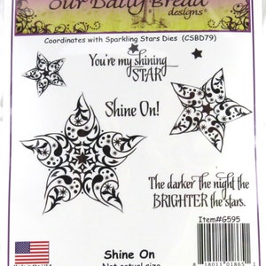 Shine On Cling Stamp Collection Onze Daily Bread vakantie kerstfeest nodigen kaart papier tag patriottische Amerikaanse ster sierlijke
