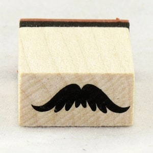 Buschiger Schnurrbart Holz montiert Stempel Inkadinkado Scrapbook Memory Party Geschenkanhänger Karte Einladung Etikett