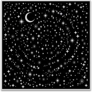 Star Light Star Bright Cling Stamp Hero Arts Nachthimmel Mond Tapete Handwerk