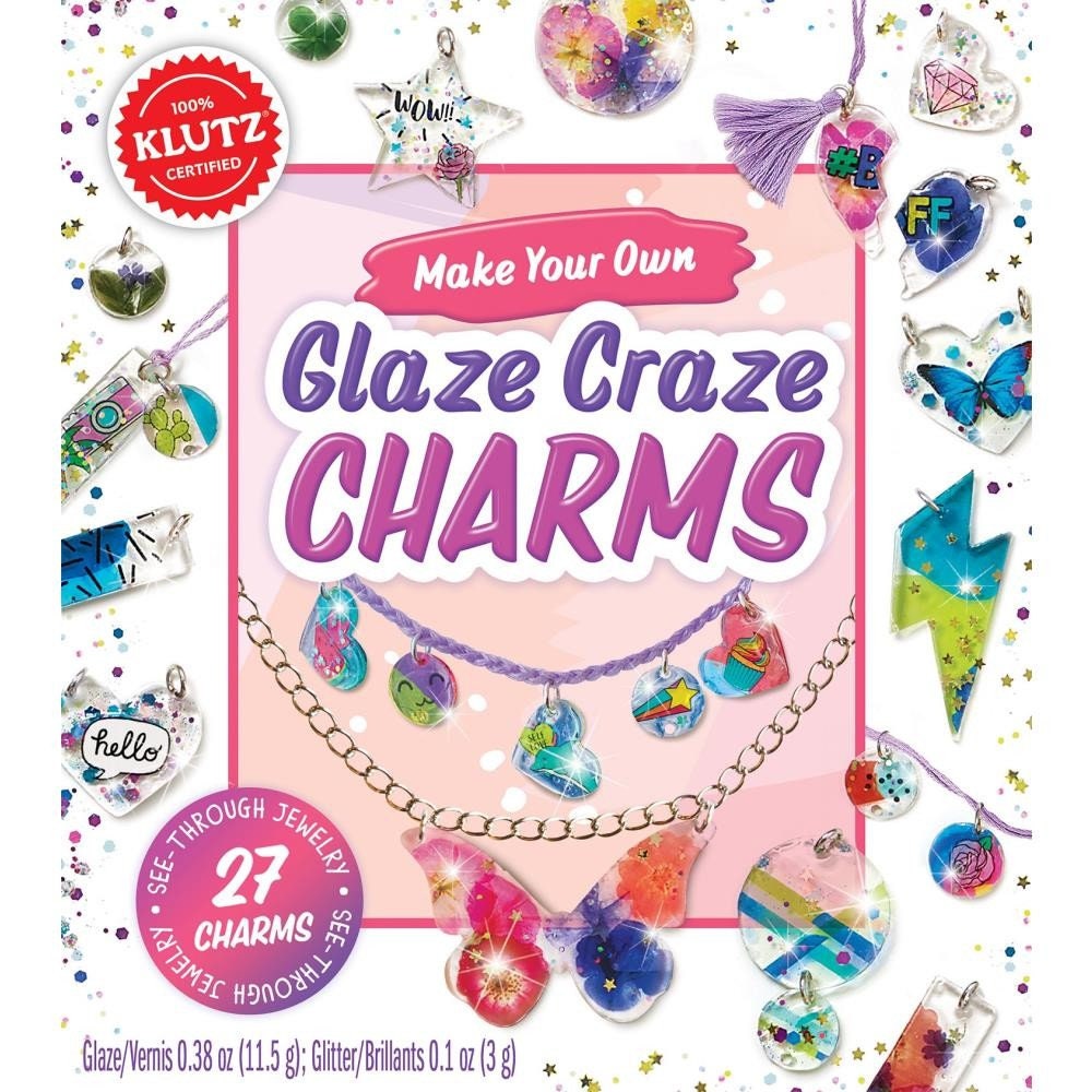 Glaze Craze Charms Make Your Own Craft Activity Kit Klutz book kid…