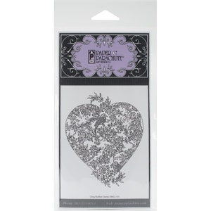 Petit oiseau Cœur Caoutchouc Cling Stamp Papier Parachute branche de fleur de branche