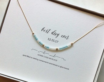 Custom Bridal Morse Code Necklace, Will You Be My Bridesmaid Gift Card Jewelry, Bridesmaid Proposal, Bridesmaid Ask, Bridesmaid Thank You