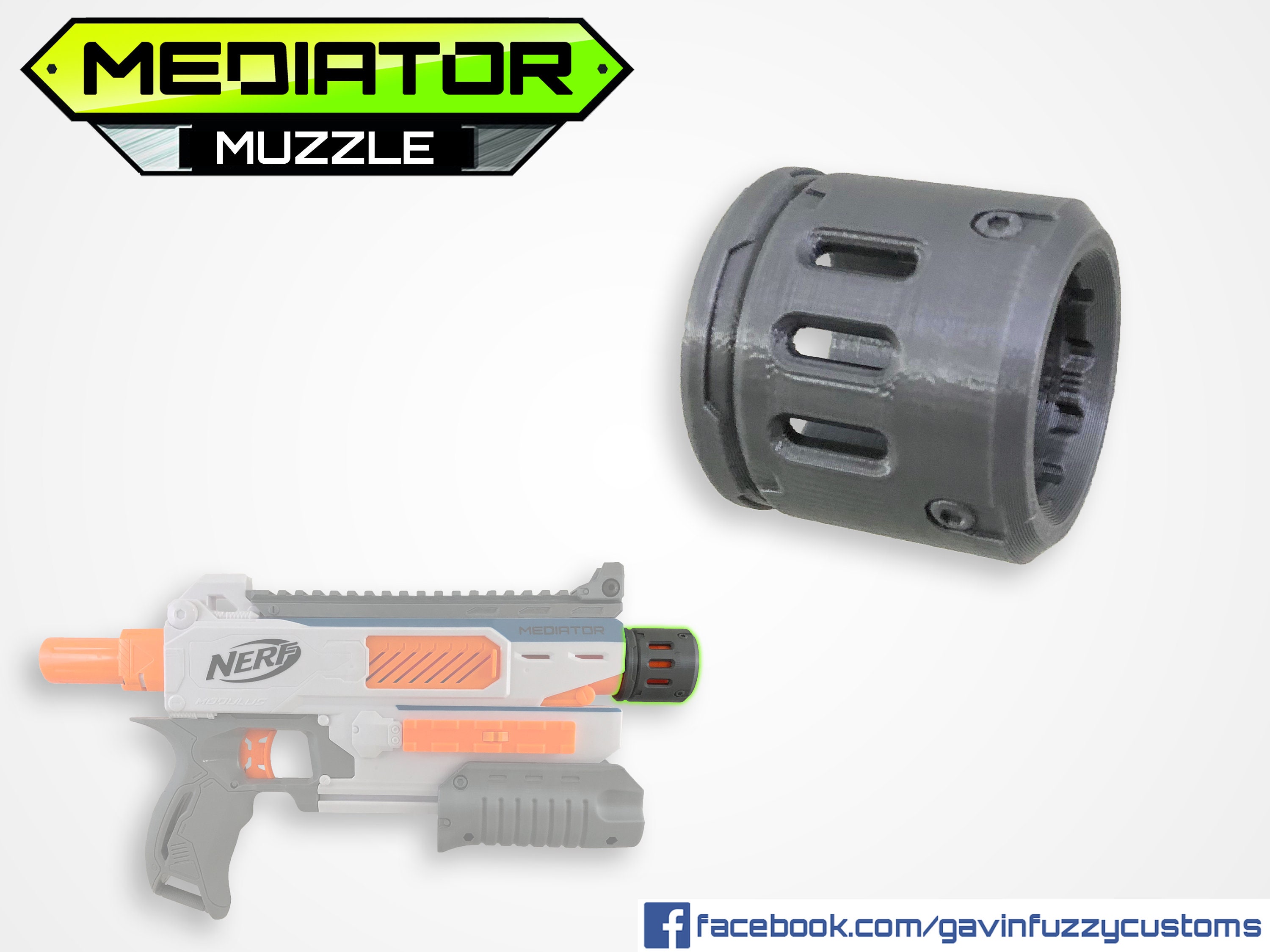 Nerf Mediator Muzzle Etsy