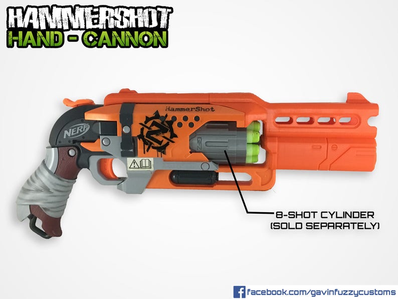 Nerf Hammershot Hand Cannon Barrel Kit Etsy