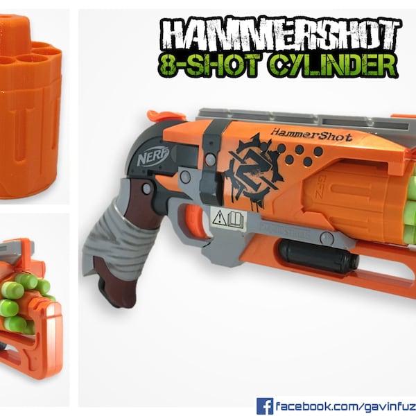 Nerf Hammershot Zylinder mit 8 Schüssen