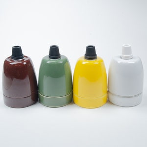 E27 Porcelain Ceramic Lampholders -  Various Colours