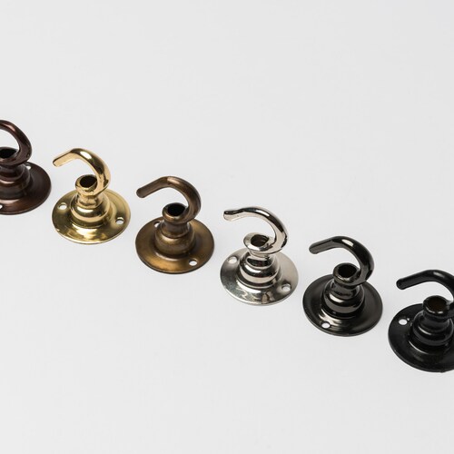 Rotating Swivel Metal Ceiling Hook Black Wrought Iron Etsy