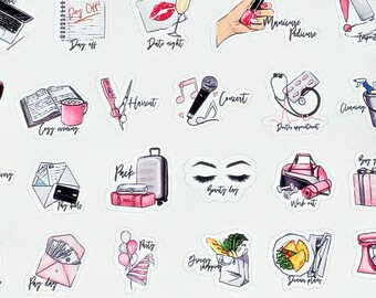 Coffee /& Glam Cheetah Power Positivity Planner Stickers For Your Planner