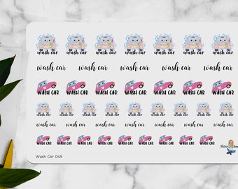 Car Wash Planner Stickers | B049