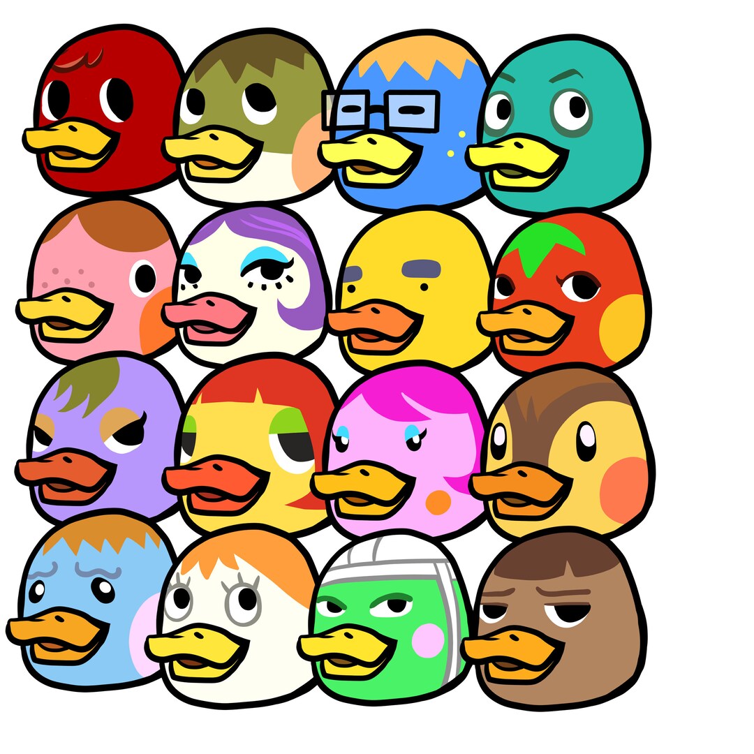 Animal Crossing ACNH Stickers Duck Villagers Etsy
