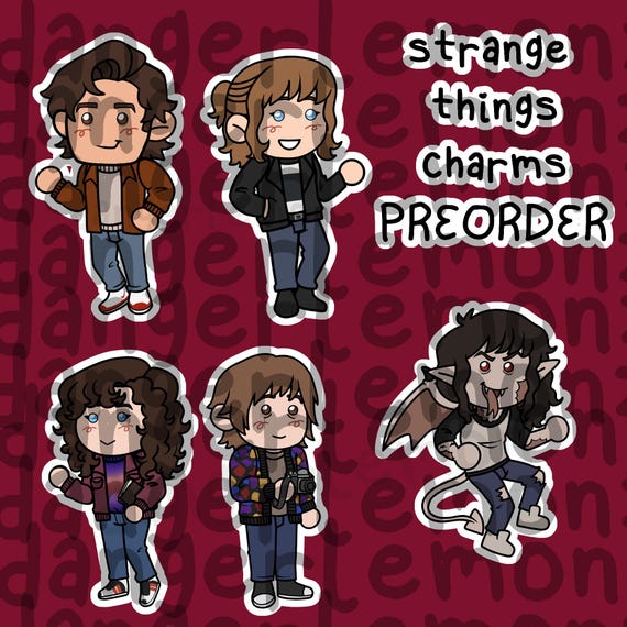 PREORDER ST season 5 charms - fruity five - steddie, jancy, ronance