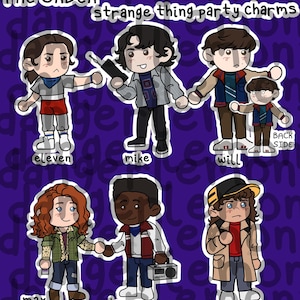 PREORDER ST Party 2 inch Keychains - byler, lumax, mileven