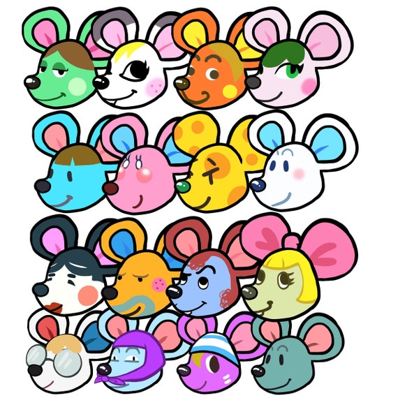 Animal Crossing ACNH Stickers Mice/mouse Villagers - Etsy Animal Crossing ACNH Stickers Mice/mouse Villagers - Etsy