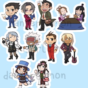 Ace Attorney - Phoenix Wright Apollo Justice Vinyl Stickers