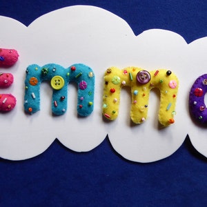 Baby felt letters 4 letras