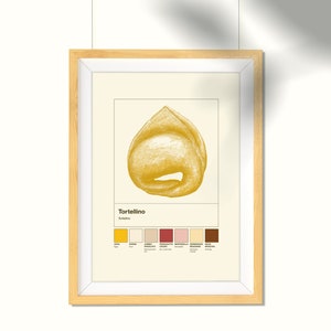 Digital printing A4 Tortellino with ingredients