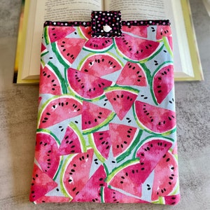 Watermelon Summer | Book Sleeve | Book Pouch | Book Cozy | Book Cover | Padded Book Sleeve | Book Protector | Fits Hardcover & Paperback