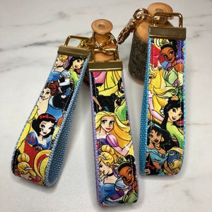 Key Chain / Key Fob Wristlet -  Inspired Princesses