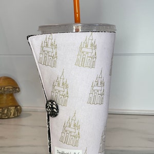 Cup Cozy / Cold Cup Sleeve / Iced Coffee Cozy / Coffee Cozy Sleeve /  Fabric Coffee Cozy / Large - Dunkin