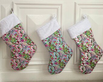 Happiest Holiday Stocking: Castle Mouse, Fully Lined Cotton