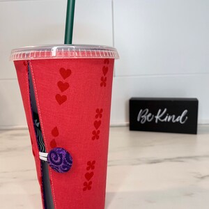 Cup Cozy / Cold Cup Sleeve / Iced Coffee Cozy / Coffee Cozy Sleeve /  Fabric Coffee Cozy / Venti - Starbucks