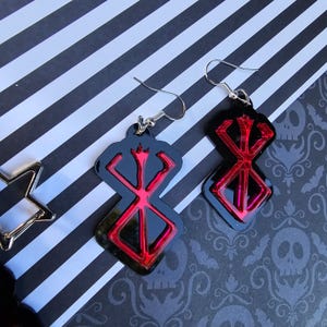 Berserk Earrings | Anime Inspired Earrings | Brand Earrings | Brand of Sacrifice Earrings | Gutz Earrings
