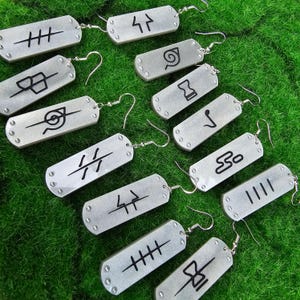 Ninja Earrings | Anime Inspired Earrings | Kunai Earrings | Naruto Earrings | Ninja Headband Earrings