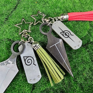 Ninja Keychain | Anime Inspired Keychain | Kunai Keychain | Naruto Charm | Ninja Headband Charm