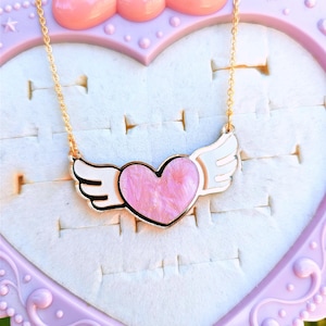 Magical Girl Necklace | Winged Heart Necklace | Anime Inspired Necklace | Card Captor Necklace