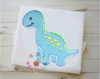 Dinosaur baby applique embroidery design