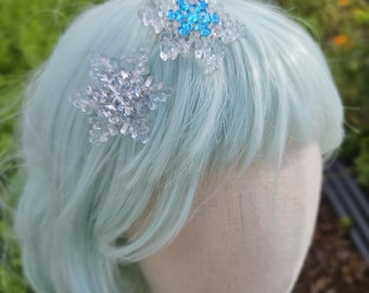 Crystal Snowflake Hair Clip | Snow Queen Clip | Frozen Queen Hair Clip | Christmas Clip | Winter Hair Clip