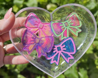 Colorful Bow Hairclip | Rainbow Clip | Decora Clip | Fairy Kei Clip