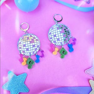 Disco Ball Earrings | Party Earrings | Birthday Kei Earrings | Music Earrings | Rave Earrings | Music Festival Earrings