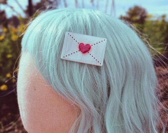 Love Letter Clip | Letter Hair Clip | Lovecore Clip | Valentines Hair Clip