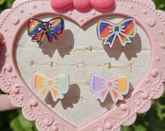 Rainbow Bow Ring | Rainbow Ring | Valentines Ring | Lolita Ring | Fairy Kei Ring | Decora Kei Ring